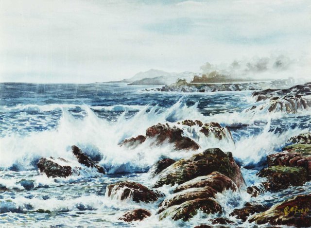 Z091 曾興平---東海岸之美 水彩 4K 1989 